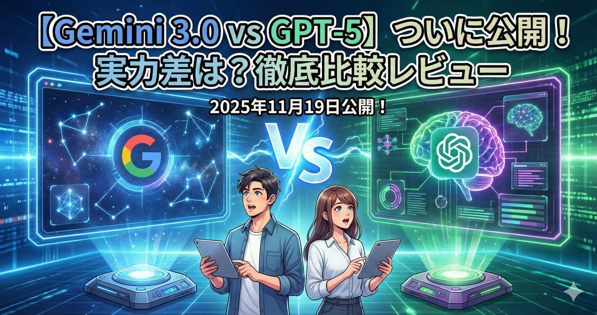 【Gemini 3.0 vs GPT-5】ついに公開!実力差は?徹底比較レビュー