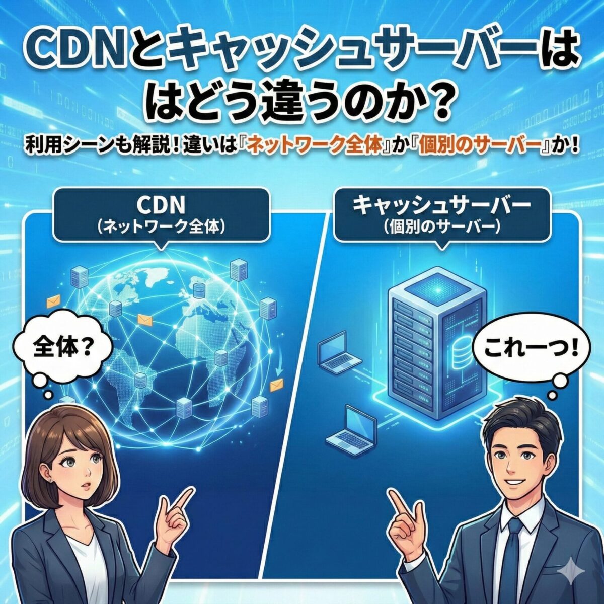 CDN とキャッシュサーバーはどう違うのか？利用シーンも解説