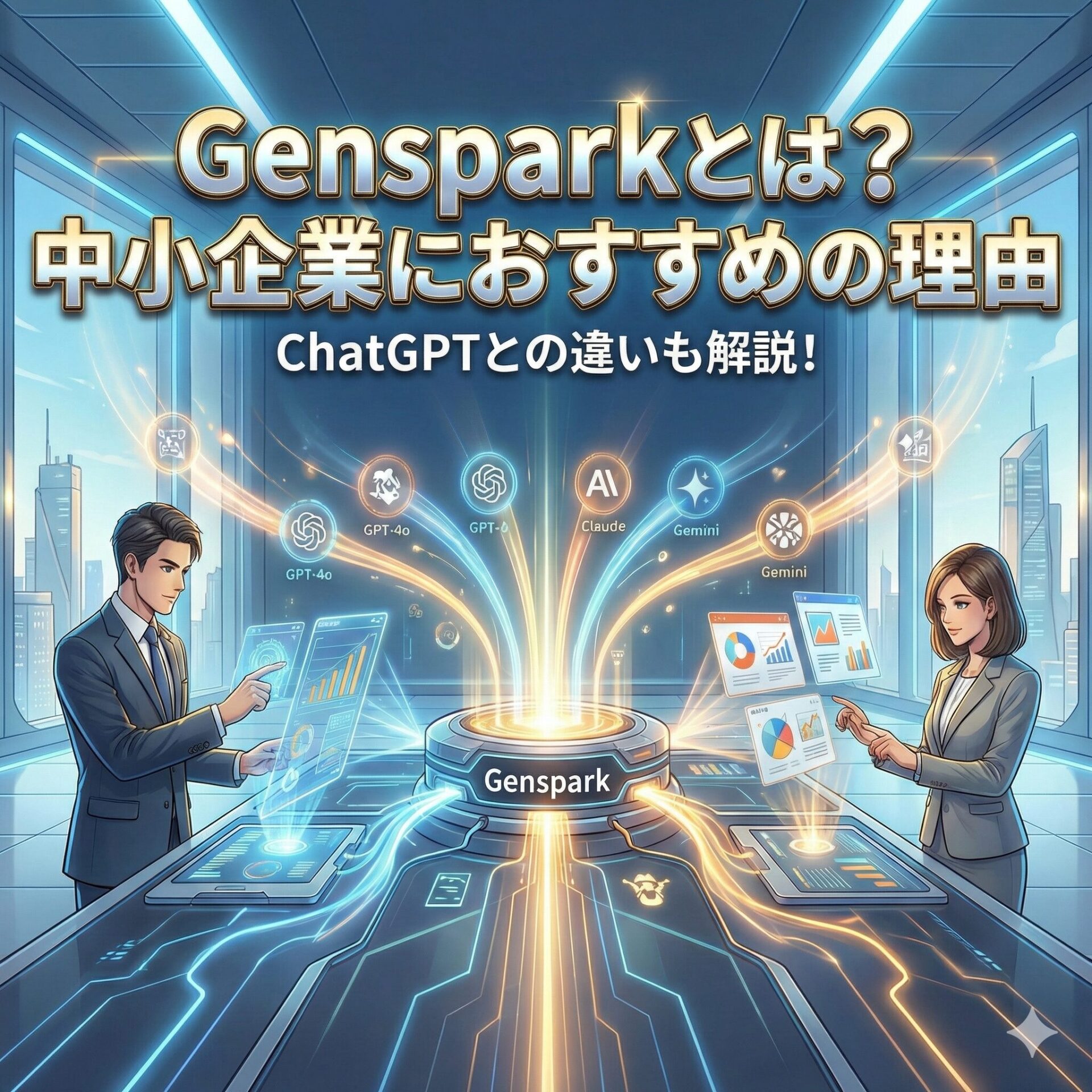 Genspark（ジェンスパーク）とは？中小企業におすすめの理由とChatGPTとの違いを解説サムネイル画像
