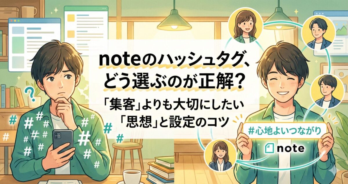 noteのハッシュタグ、どう選ぶのが正解？「集客」よりも大切にしたい「思想」と設定のコツ