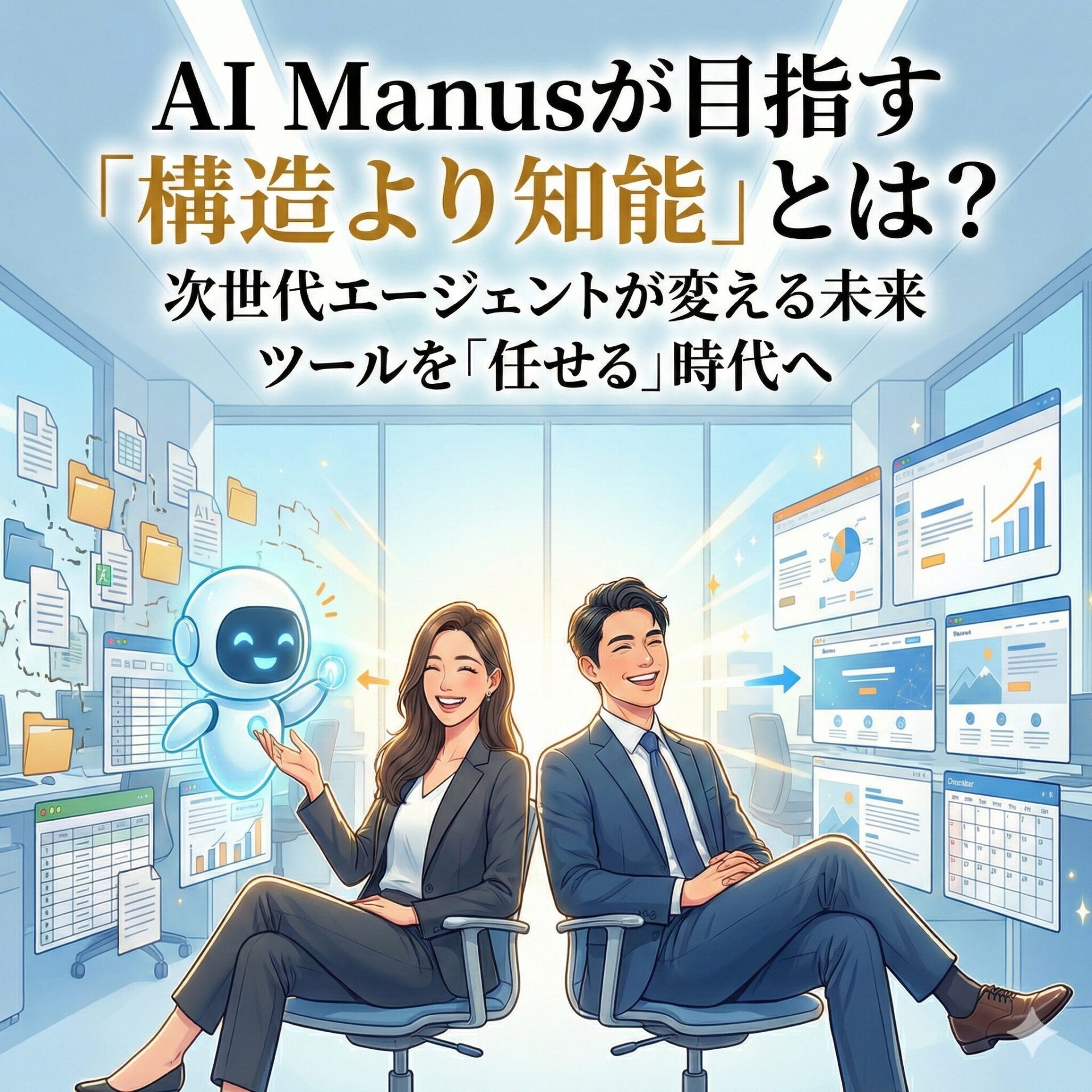 AI Manusが目指す「構造より知能」とは？次世代エージェントが変える未来サムネイル画像