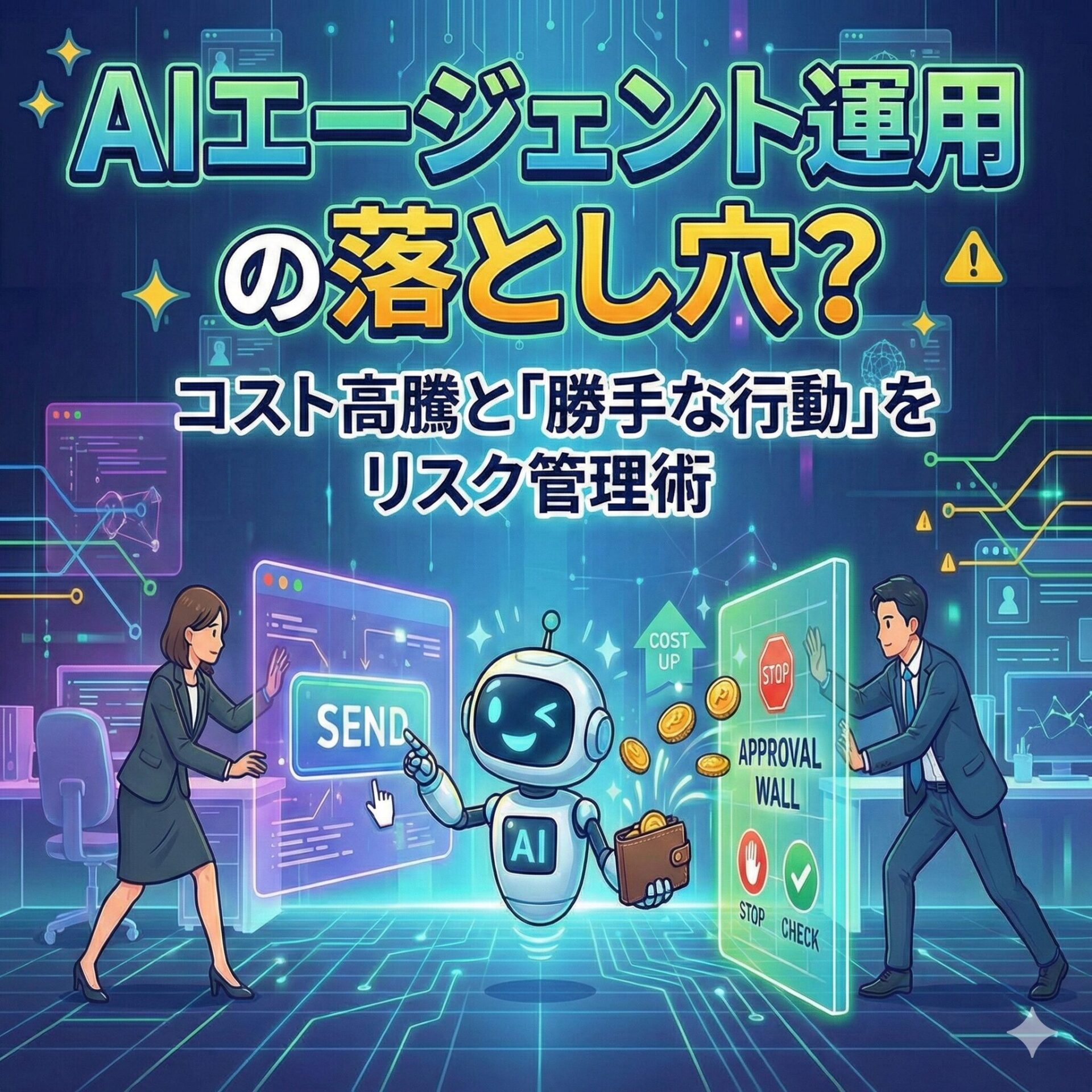 AIエージェント運用の落とし穴？コスト高騰と「勝手な行動」を防ぐリスク管理術サムネイル画像
