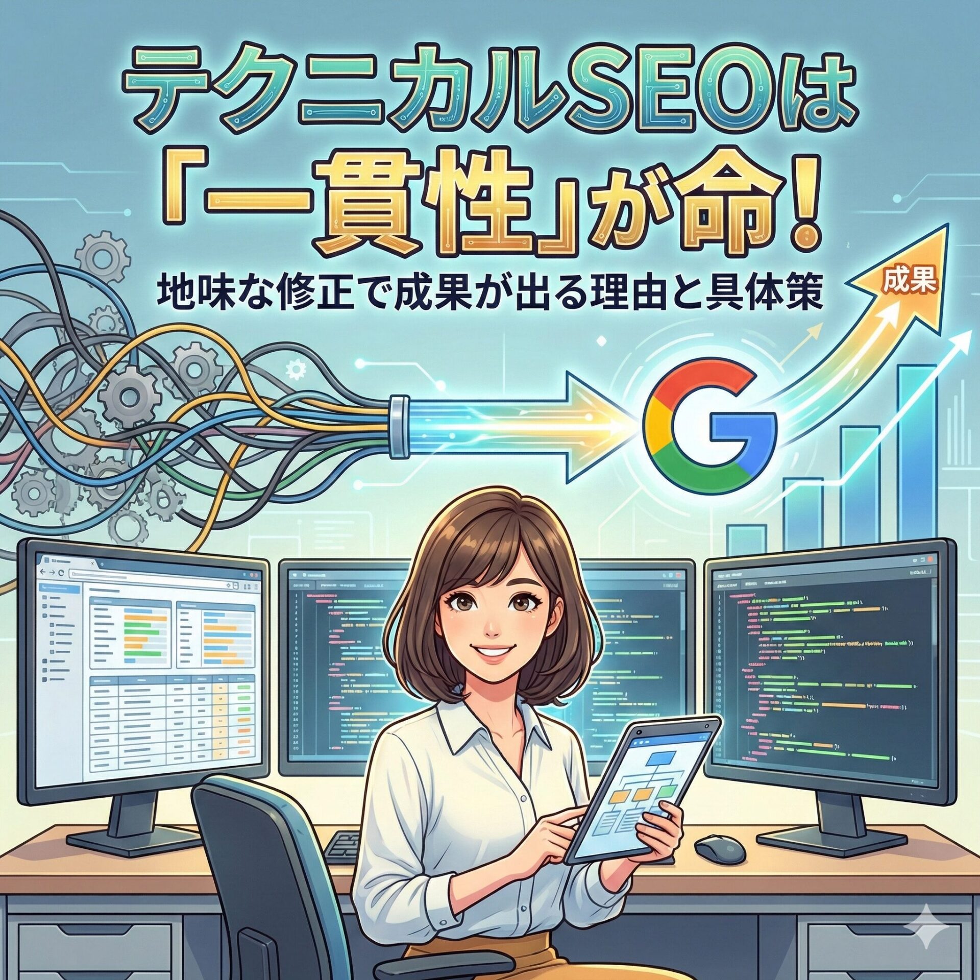 テクニカルSEOは「一貫性」が命！地味な修正で成果が出る理由と具体策サムネイル画像