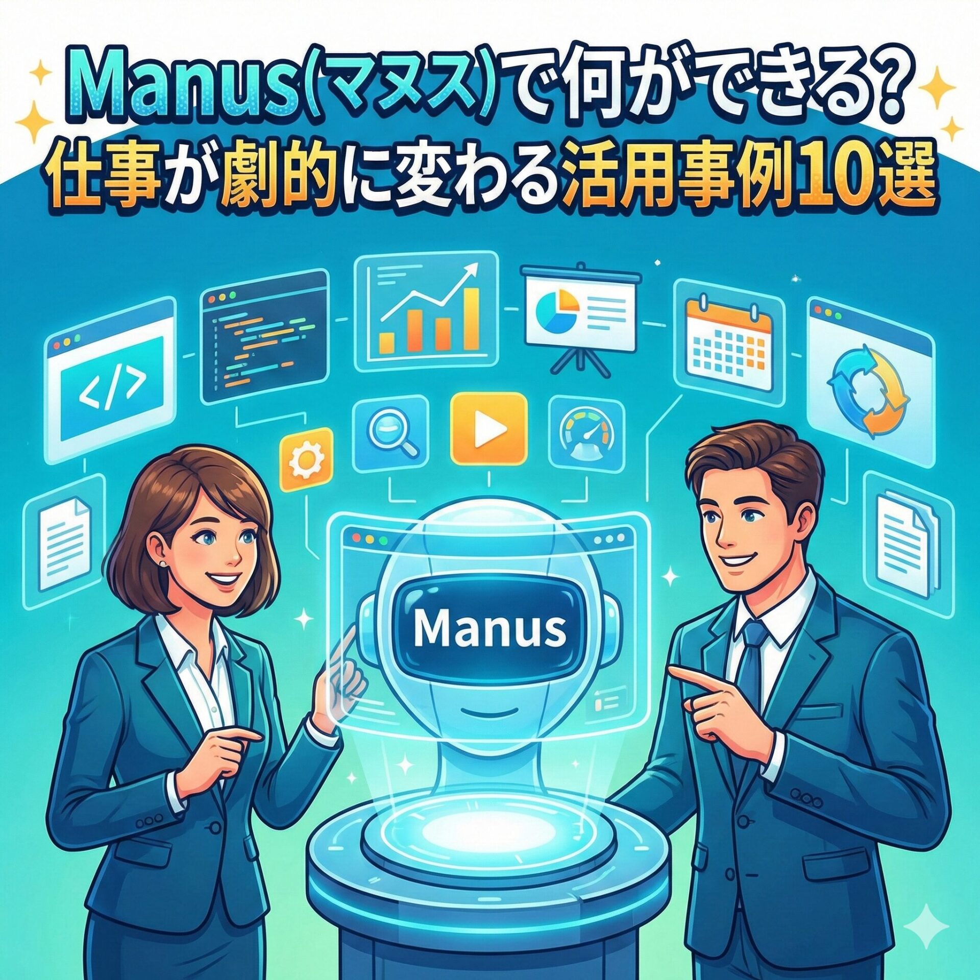 Manus(マヌス)で何ができる？仕事が劇的に変わる活用事例10選サムネイル画像