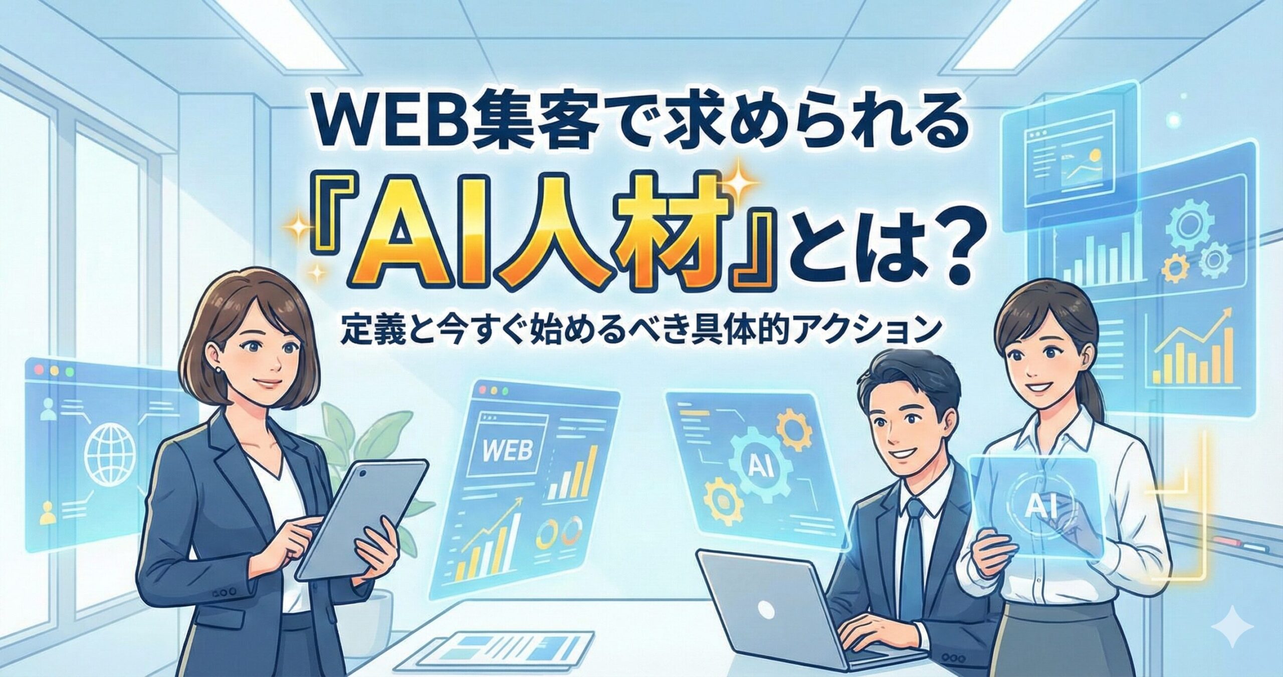 WEB集客で求められる「AI人材」とは？定義と今すぐ始めるべき具体的アクションサムネイル画像