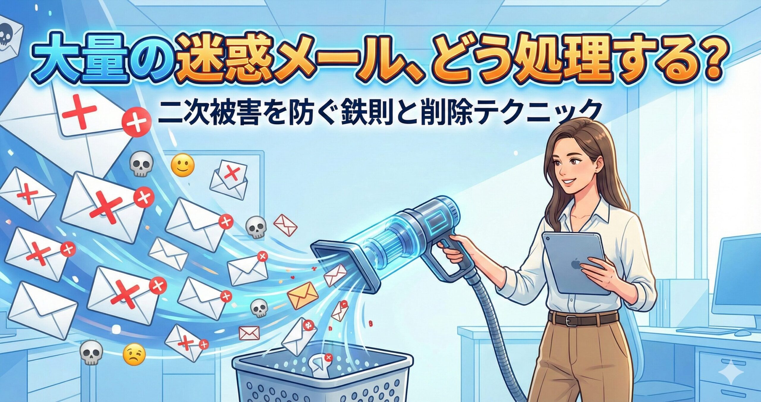 届いてしまった大量の「迷惑メール」、どう処理する？二次被害を防ぐための鉄則と削除テクニックサムネイル画像