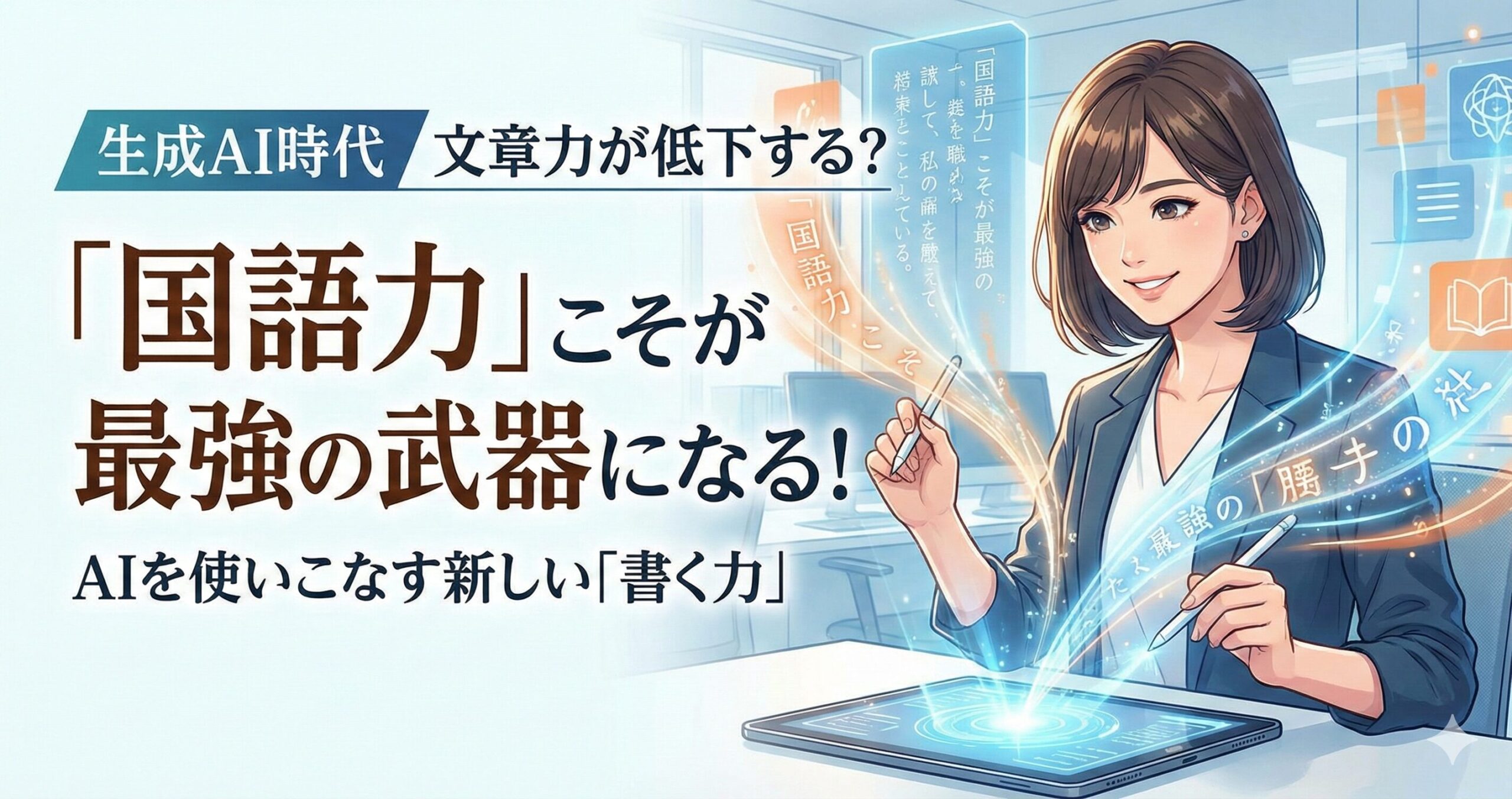 【生成AI時代】AIを使うと文章力が低下する？「国語力」こそが最強の武器になる理由と鍛え方サムネイル画像