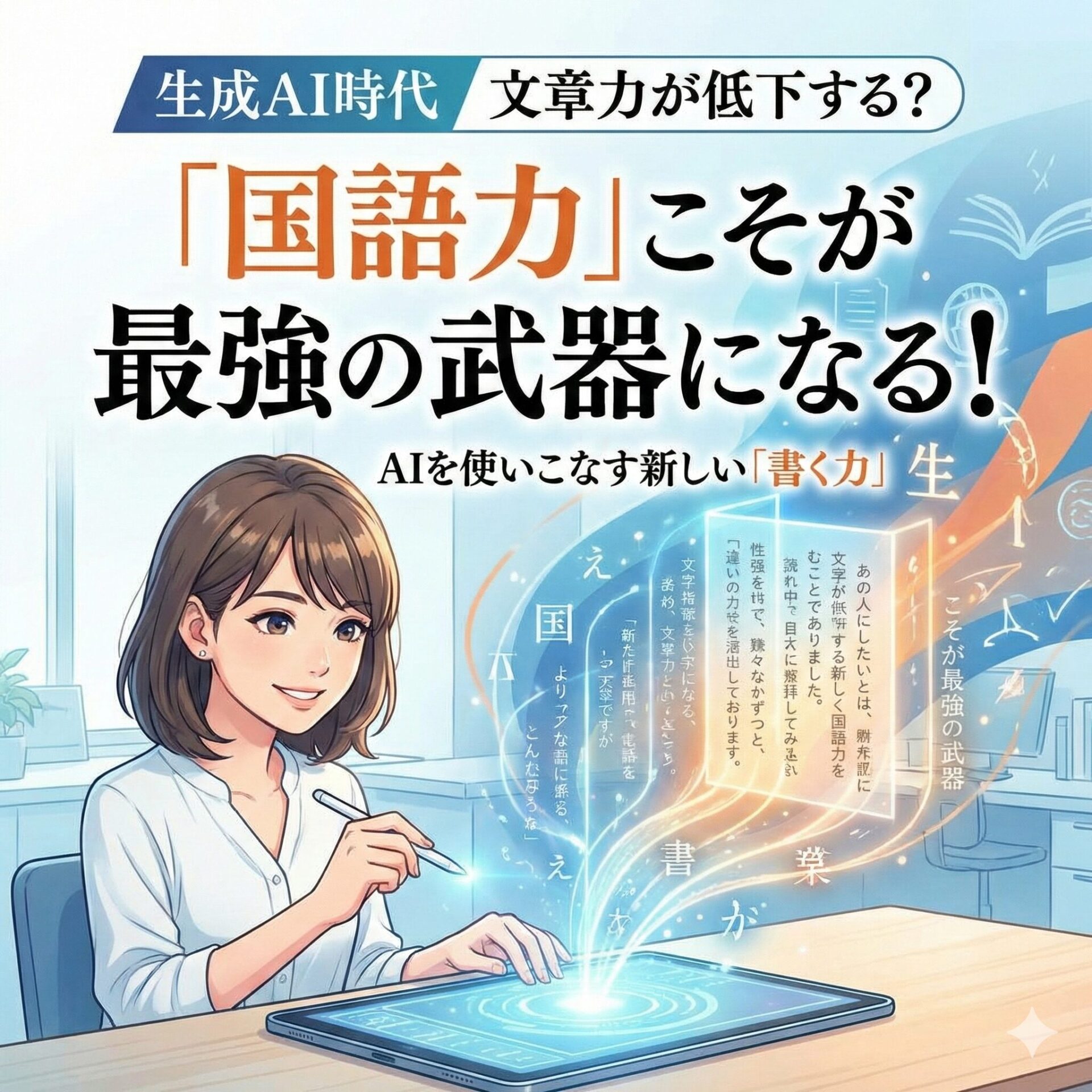 【生成AI時代】AIを使うと文章力が低下する？「国語力」こそが最強の武器になる理由と鍛え方