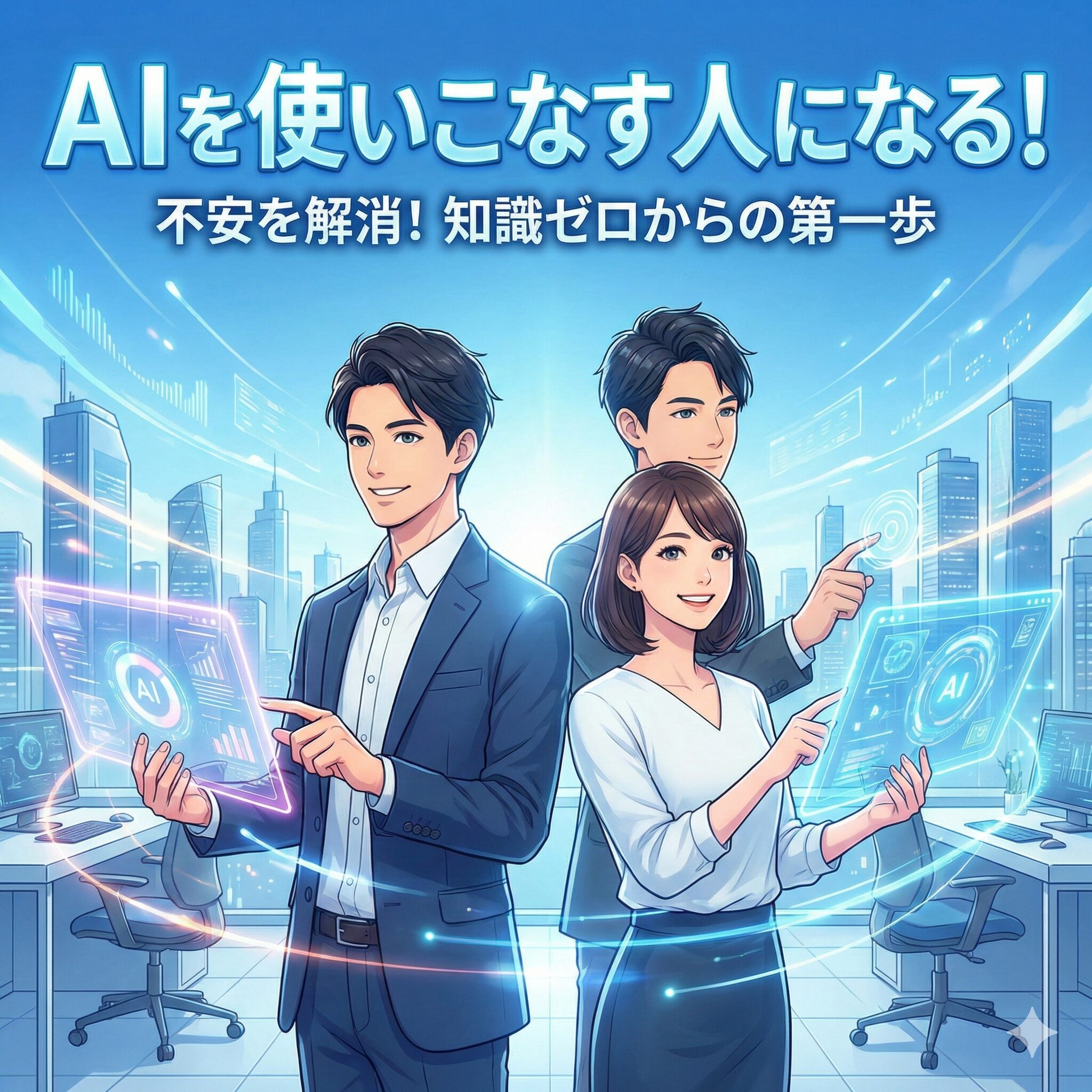 「AIに仕事を奪われる…」その不安を解消し、AIを「使いこなす人」になるための第一歩サムネイル画像