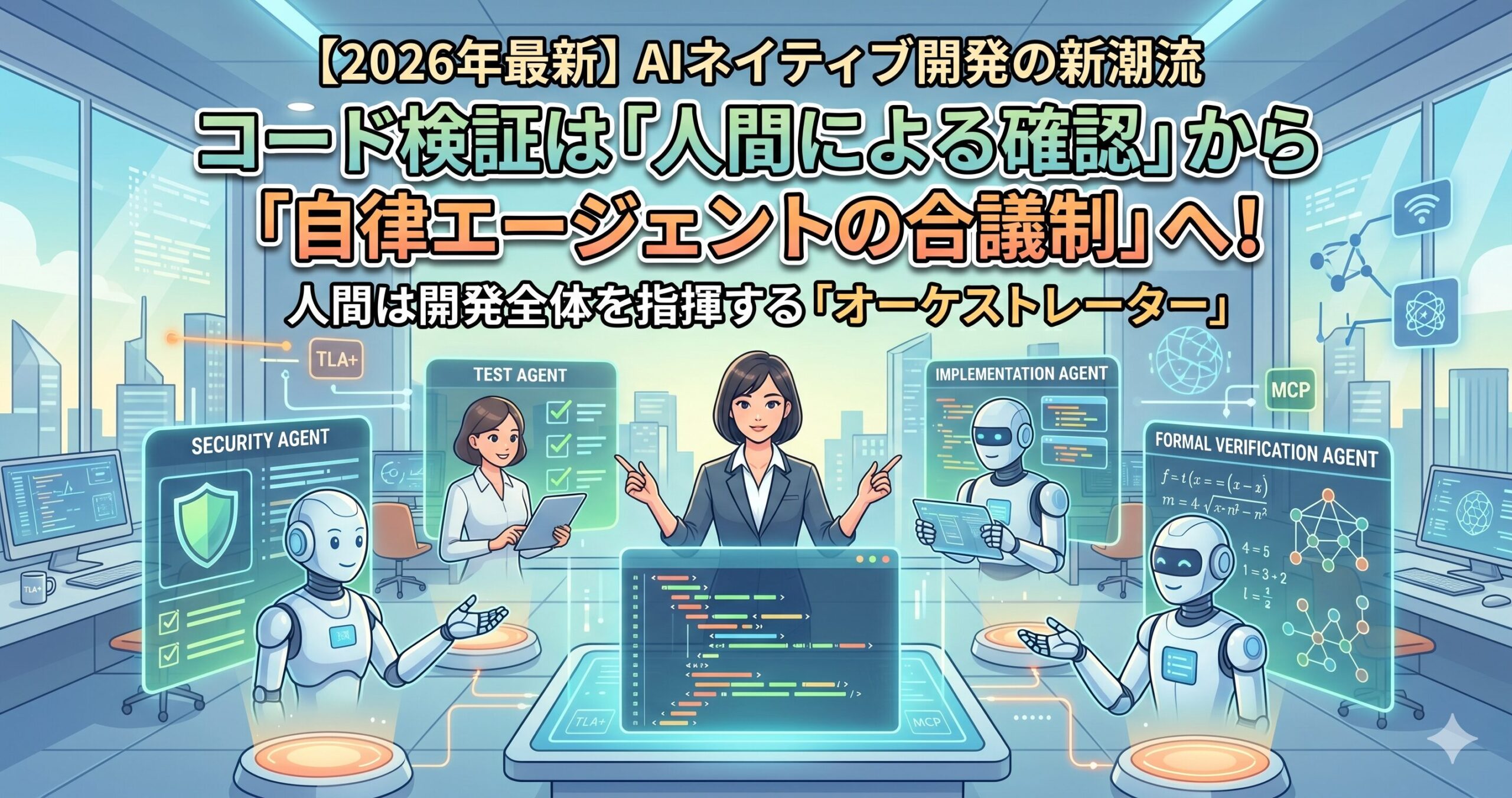 【2026年最新】AIネイティブ開発の新潮流：コード検証は「人間による確認」から「自律エージェントの合議制」へサムネイル画像