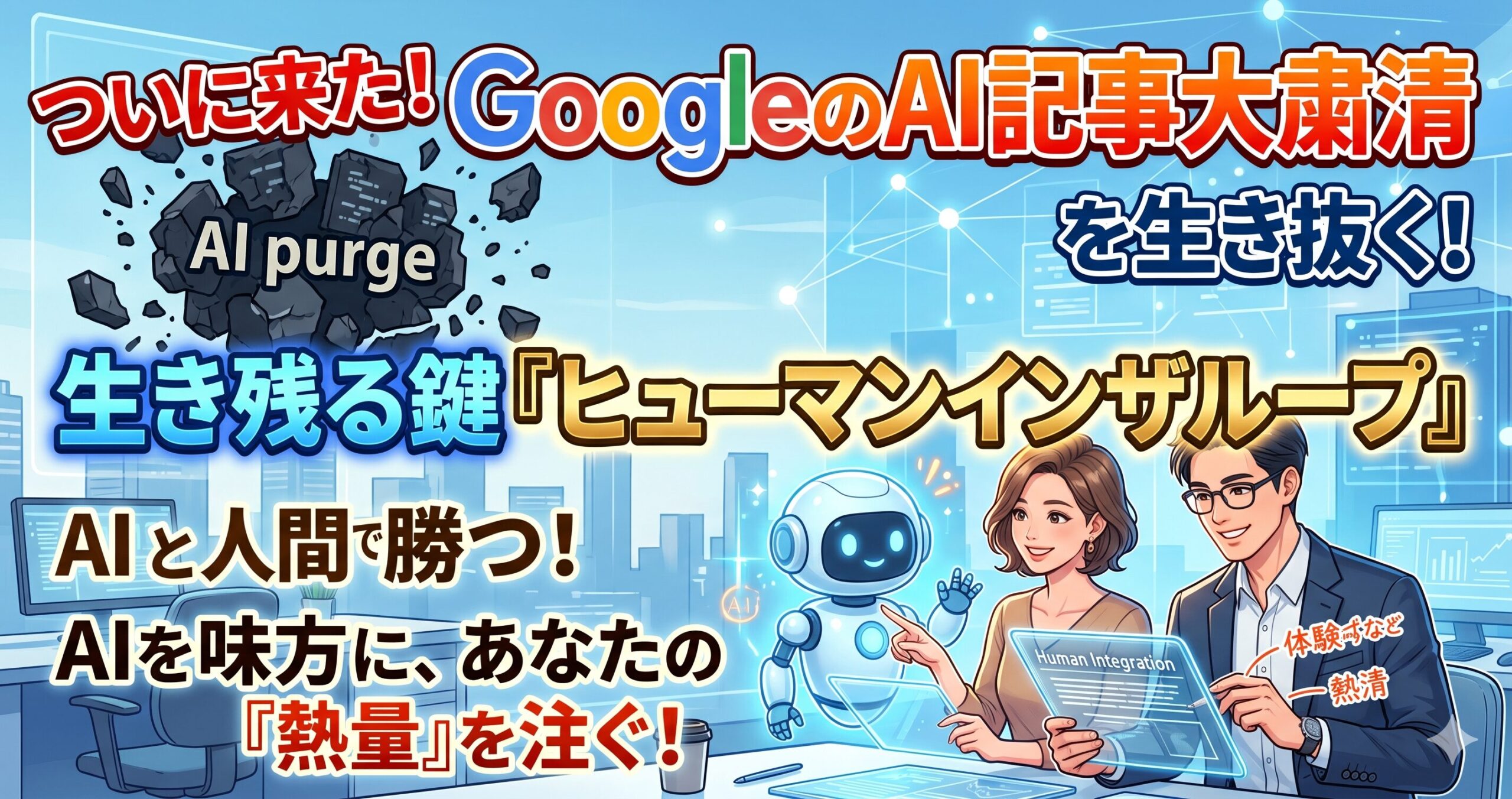 ついに来た！GoogleのAI記事大粛清。【2026年3月コアアップデート】サムネイル画像