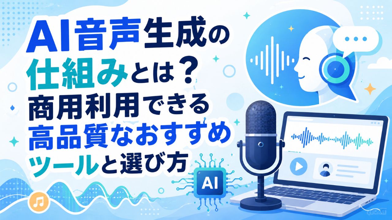 AI音声生成の仕組みとは？商用利用できる高品質なおすすめツールと選び方サムネイル画像
