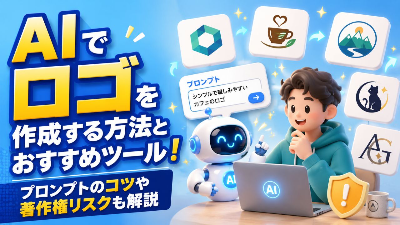 AIでロゴを作成する方法とおすすめツール！プロンプトのコツや著作権リスクも解説サムネイル画像
