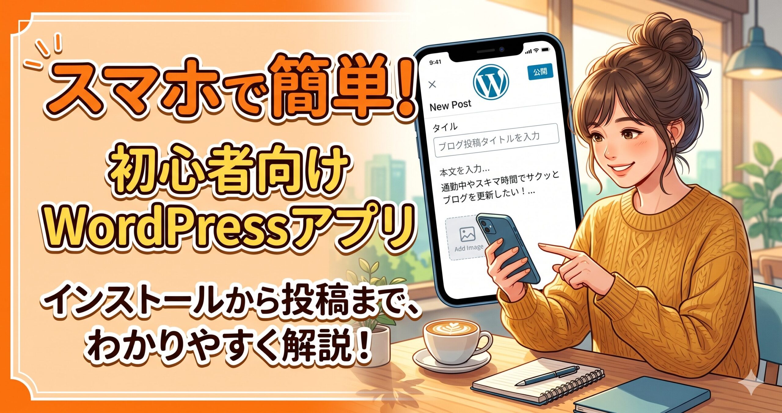 スマホで簡単！初心者向けWordPressアプリのインストールから使い方までサムネイル画像