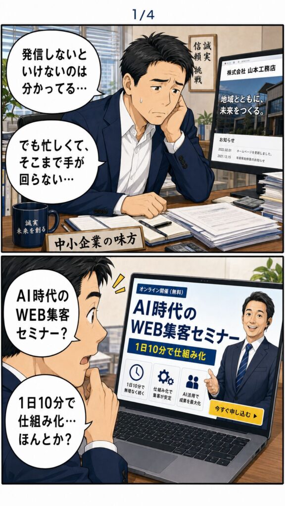 限定30名・無料】AI検索時代に生き残る！忙しい経営者のための「WEB