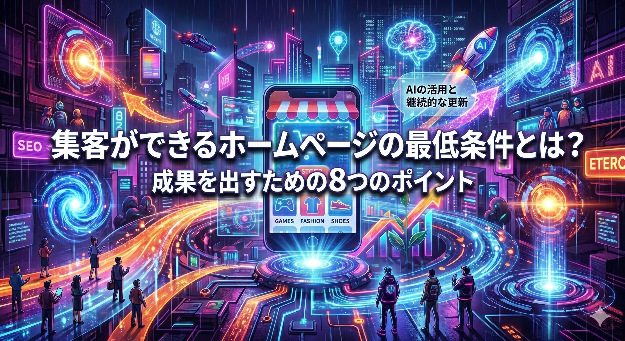 集客ができるホームページの最低条件とは？成果を出すための8つのポイントサムネイル画像