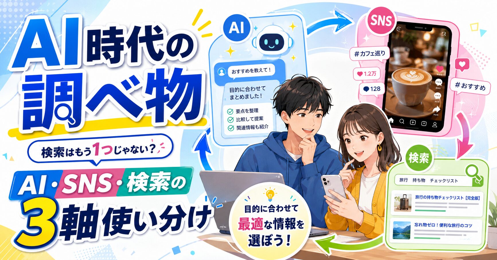 AI時代の調べ物はどうなる？AI・SNS・検索エンジンの「3軸使い分け」の実態サムネイル画像