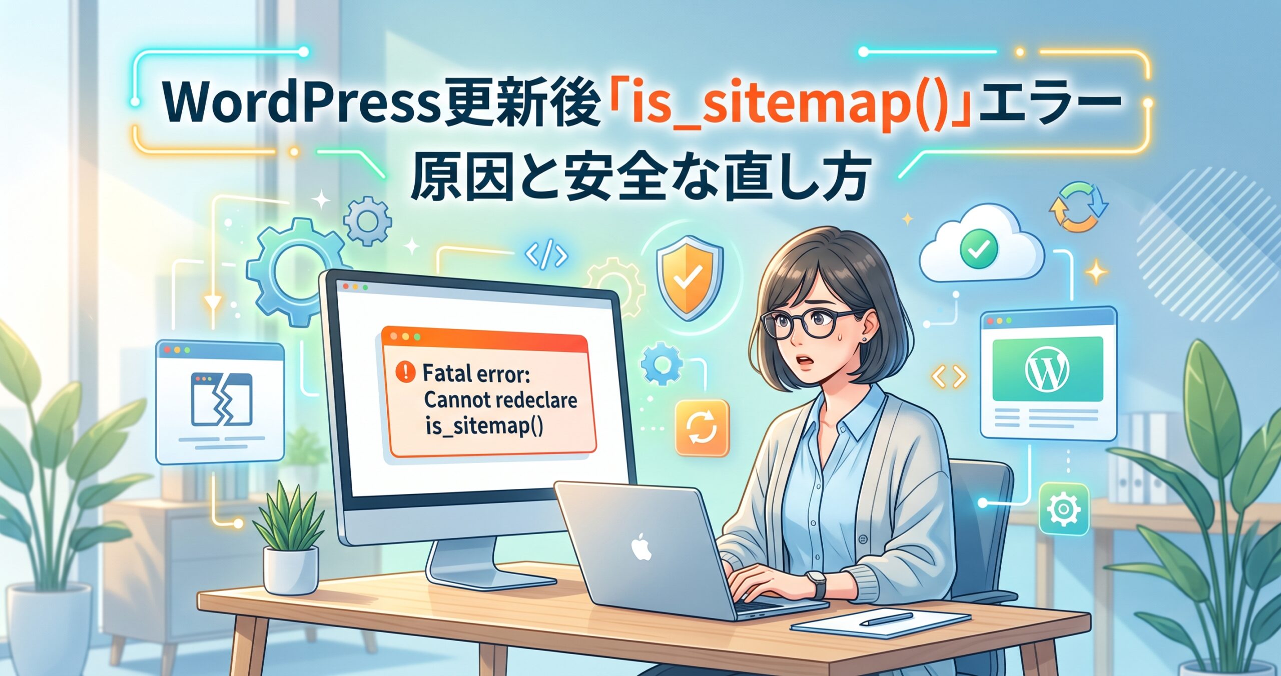 WordPress 7.1更新後にサイトマップXMLで致命的エラーが出る原因と復旧方法サムネイル画像